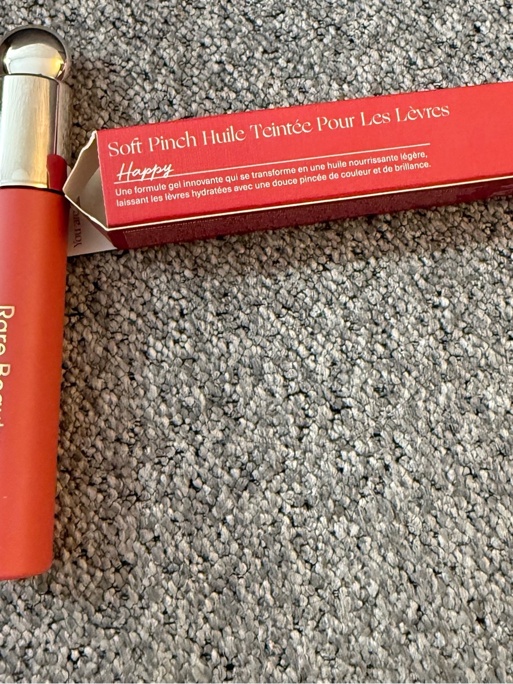 Rare Beauty Soft Pinch Tinted Lip Oil Stain in Happy! NIB